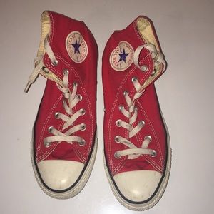 Red converse Worn Condition
